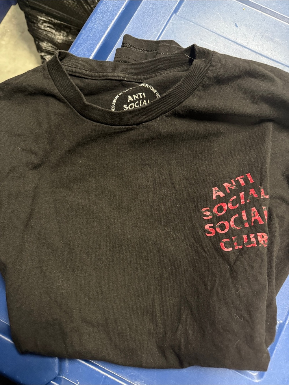 Anti Social Social Club Black Tee with Red Logo
